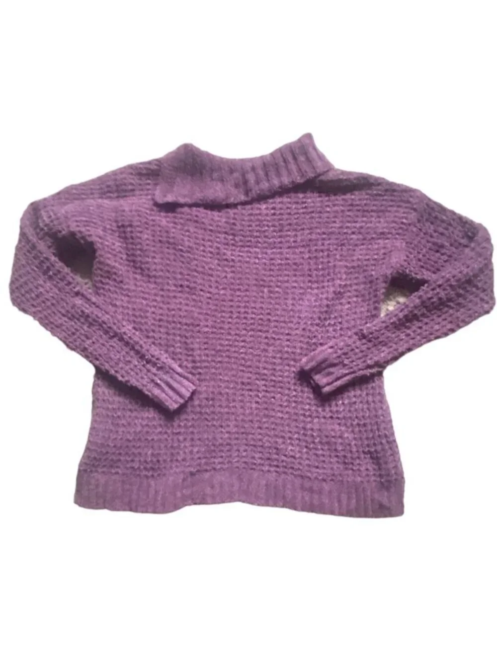 Christopher & Banks Chunky Knit Soft Sweater-Purple-Size Large-GUC